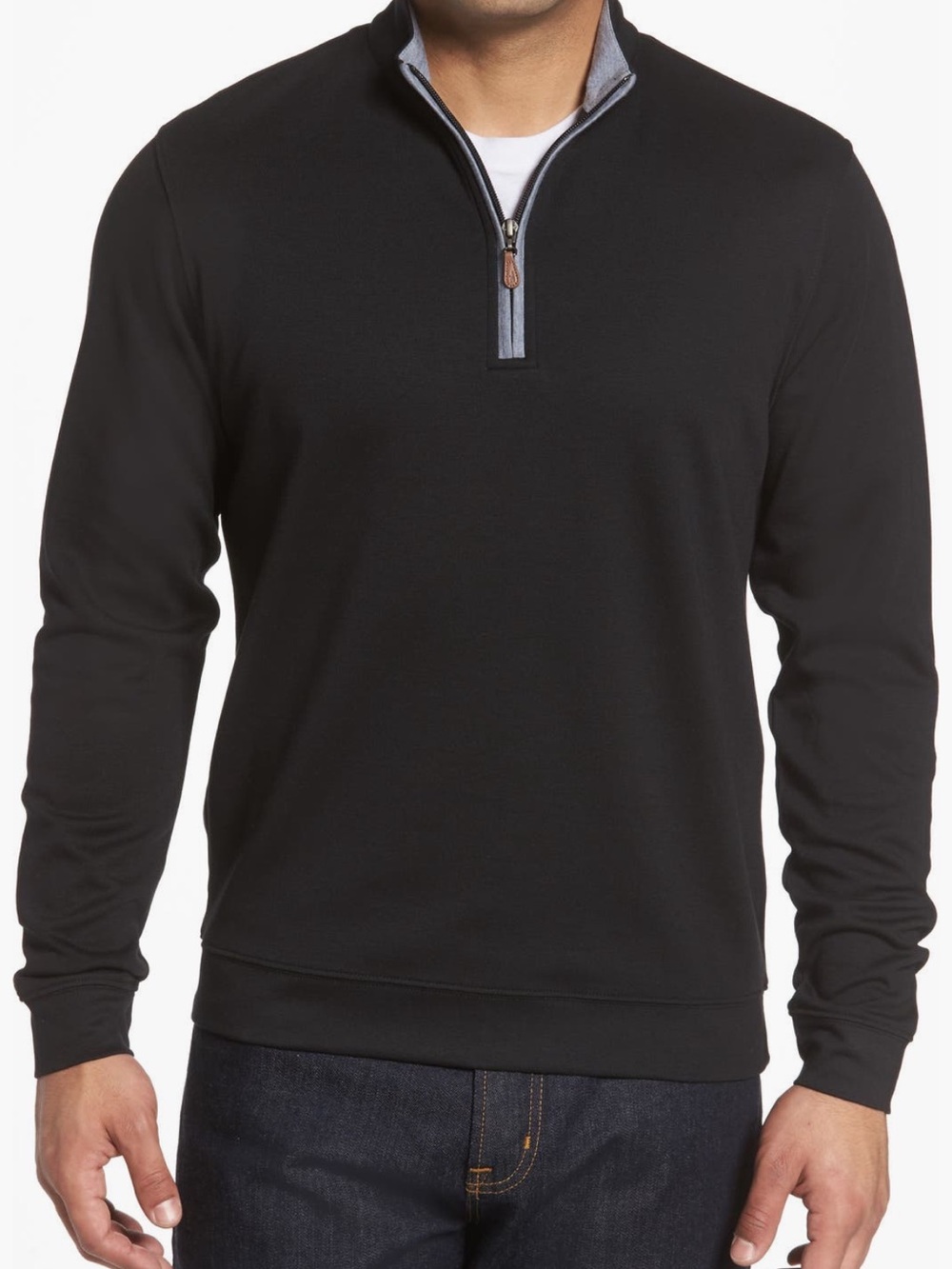 JOHNNIE-O MENS SULLY QUARTER ZIP PULLOVER BLACK SIZE LARGE NWOT - Picture 2 of 5